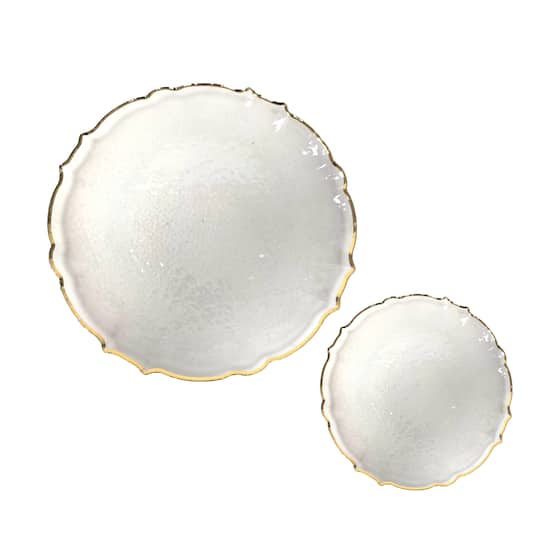 Gold Rim Clear Lunch & Dinner Plates, 40ct. by Celebrate It™